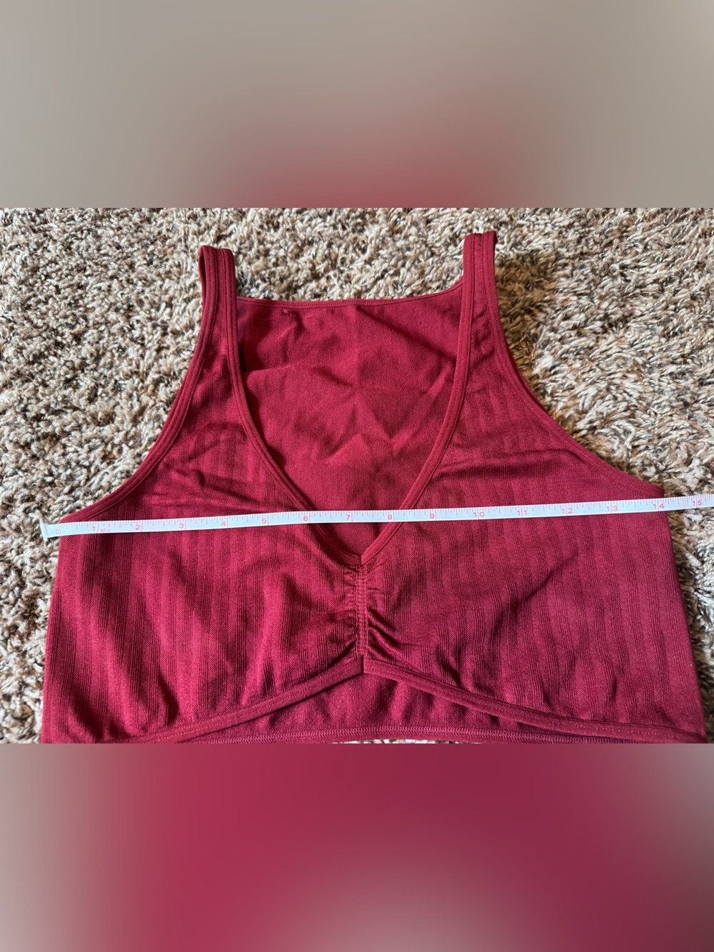 Colsie Maroon Ribbed Bralette - Picture 3 of 7
